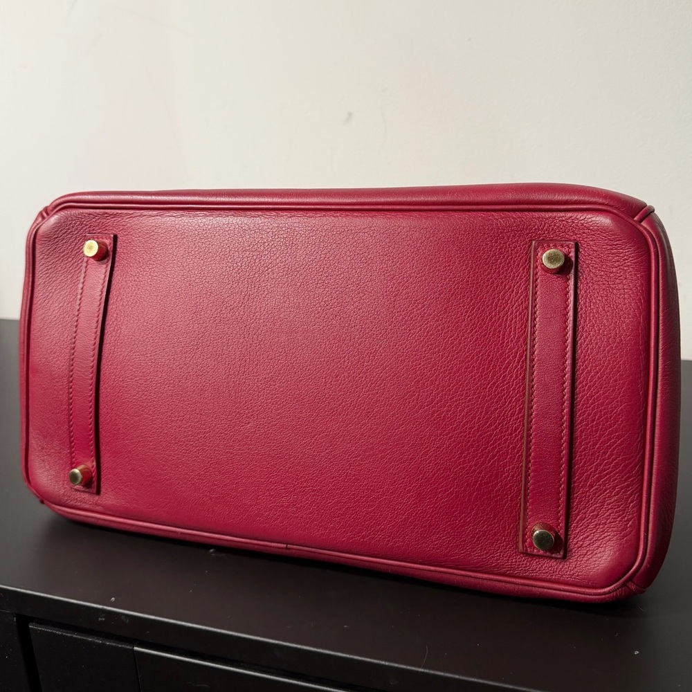 Authentic Hermes’ rouge roubis birkin 35 - Picture 6 of 13